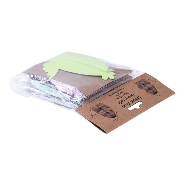 Dekoration Wabenförmig, Set mit sechs Stück, Größe zwölf Zentimeter, Kreativ Handgefertigt