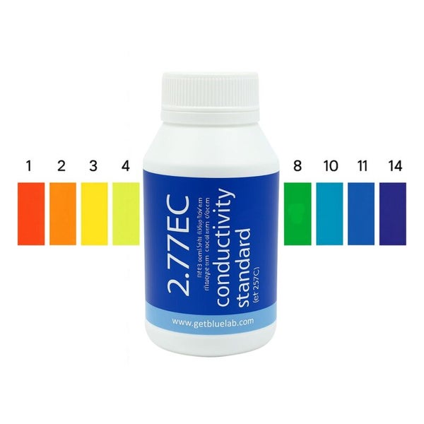 2,77 EC Conductivity Standard in einer weißen Flasche