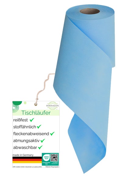 Sensalux NATURE Tischläufer - 0,15m x 25m Himmelblau