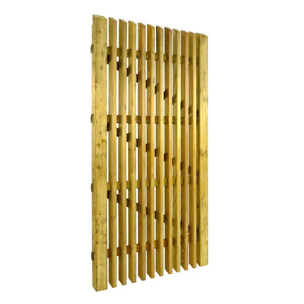 Holzzaun-Element mit vertikalen Latten
