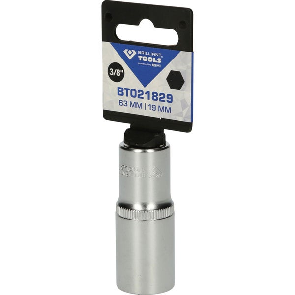 BRILLIANT TOOLS 3/8 Sechskant-Stecknuss lange Ausführung 19 mm - BT021829