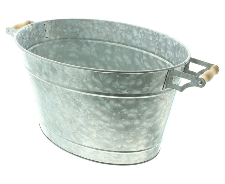 FRANK FLECHTWAREN | Metallwanne Silver, METALL, 50 x 27,5 x 22,5 cm
