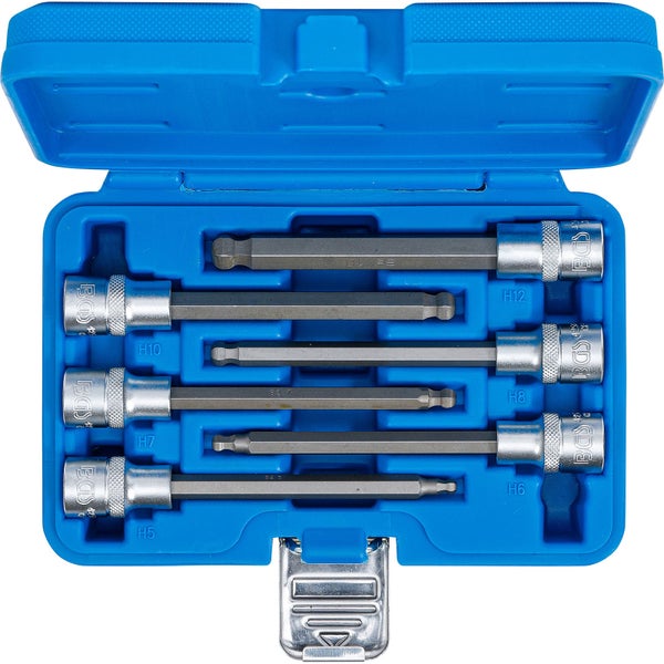 BGS Bit-Einsatz-Satz Antrieb Innenvierkant 12,5 mm (1/2) Innensechskant mit Kugelkopf 5 - 12 mm 6tlg. - 4258