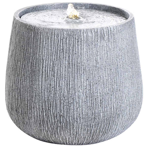 Gartenbrunnen LED CASCATA Grau
