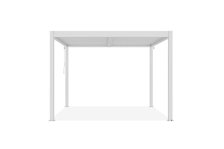 Pergola bioklimatisch aus Aluminium PIANA 297 x 298 x 218 cm selbsttragende - mit isolierten  verstellbares Lamellendach, weißem