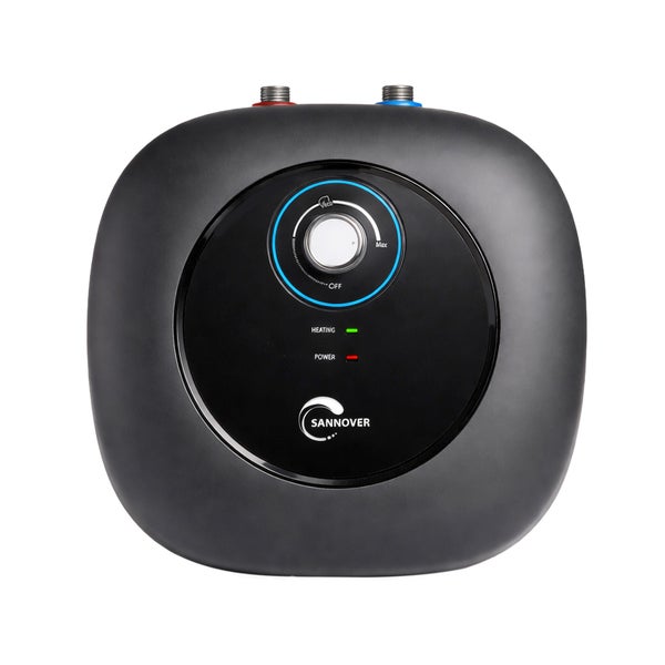 Sannover elektrischer Kleinspeicher in Schwarz mit Drehregler und Betriebsanzeigen.