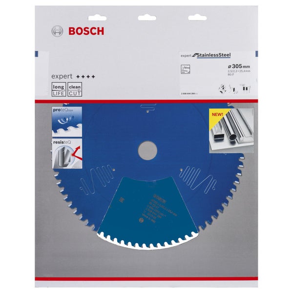 Bosch Kreissägeblatt Expert for Stainless Steel für Kapp- und Gehrungssägen 305 x 25,4 x 2,5 mm 80 Zähne - 2608644284