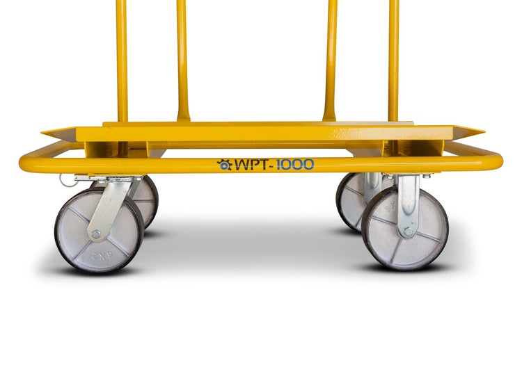 Gelber Transporthilfe Wagen mit vier Rädern