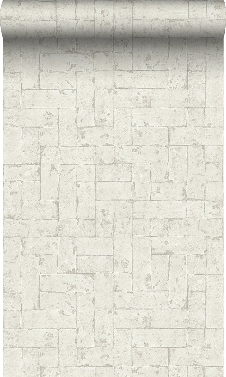 Origin Wallcoverings Tapete Backstein-Optik Hellbeige - 53 cm x 10,05 m - 347568