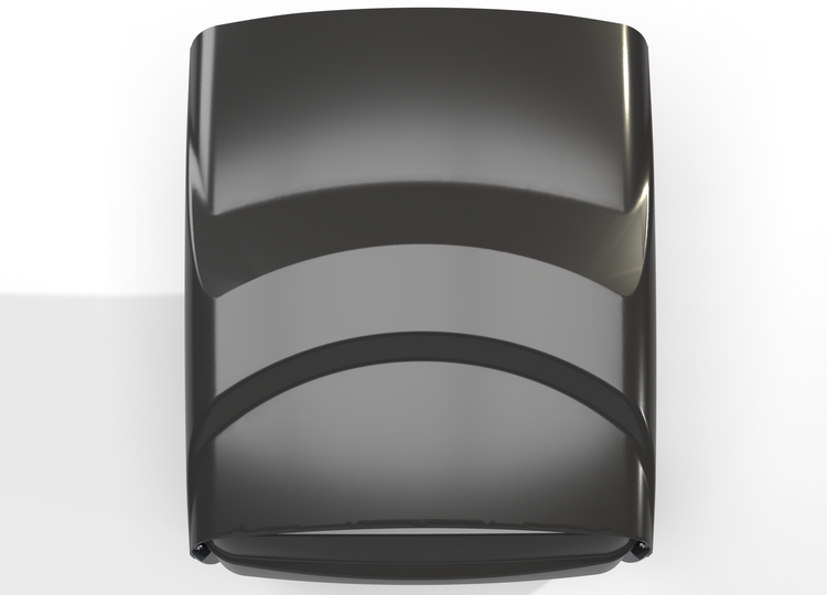 Schwarzer Papierhandtuchspender für die Wandmontage