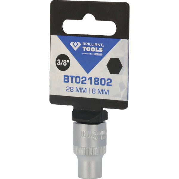 Brilliant Tools Steckschlüssel, 3/8 Zoll, 8 Millimeter