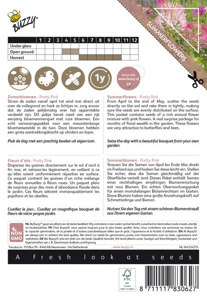 Sommerblumensamen Pretty Pink für den Anbau im Garten