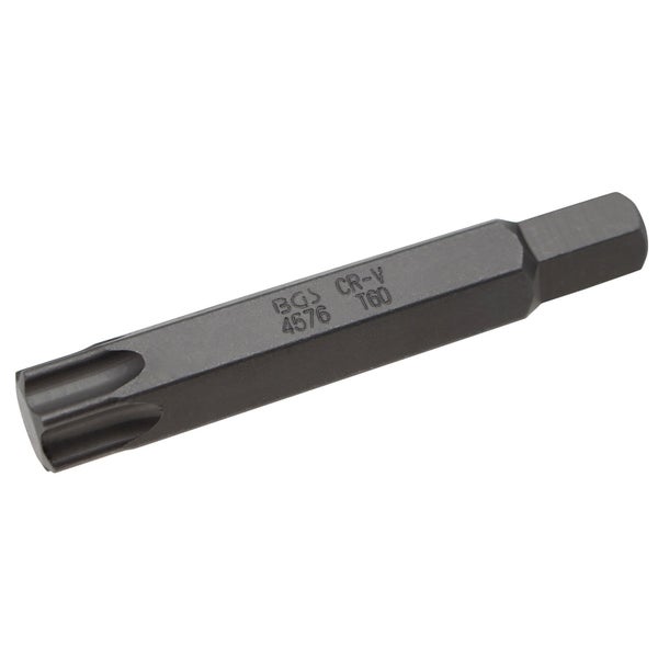 BGS Bit Länge 75 mm Antrieb Außensechskant 10 mm T-Profil (für Torx) T60 - 4576