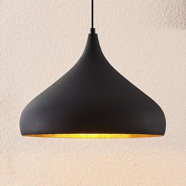Arcchio Pendelleuchte Lunus (Modern) in Schwarz aus Metall (1 flammig, E27) - Deckenlampe Esstischlampe Hängelampe Hängeleuchte Wohnzimmerleuchte