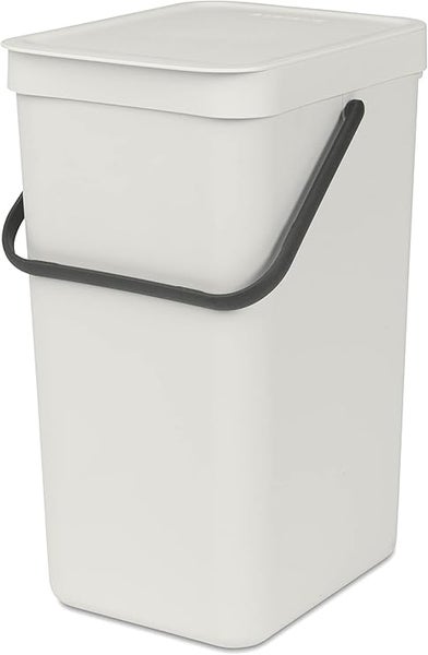 Brabantia Abfallsammler Mit Stay Open Deckel 16 Liter HxBxT 40 x 27,9 x 22 cm Kunststoff Hellgrau
