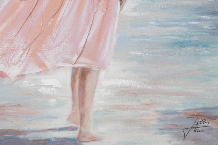Handgemaltes Gemälde Acrylfarbe 60x90cm Rosa