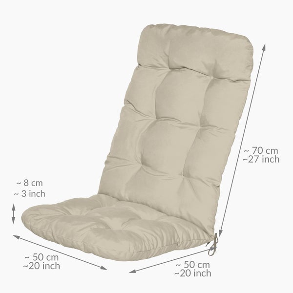Beautissu Flair HL Hochlehner 120x50x8cm Natur (4tlg)