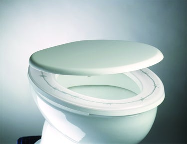 WC Sitz Stacheldraht, schwere Ausführung, verstellbare Messing verchromte Scharniere, universalpassend