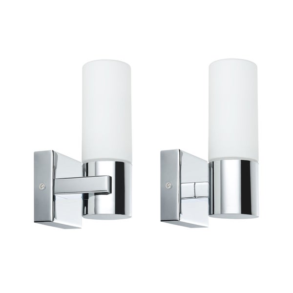 Spiegelleuchte Gemini IP44 E14 230V max. 2x20W dimmbar Chrom, Satin