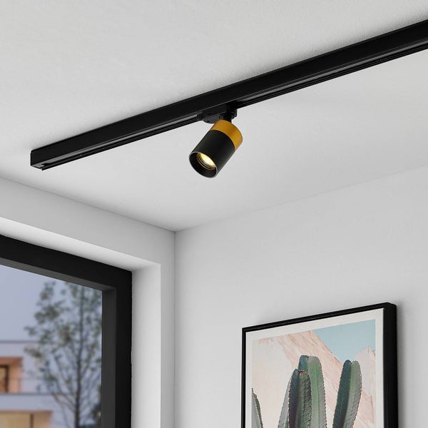 Arcchio Stromschienenstrahler Nikora (Modern) in Schwarz aus Aluminium (1 flammig, GU10) Flurleuchte