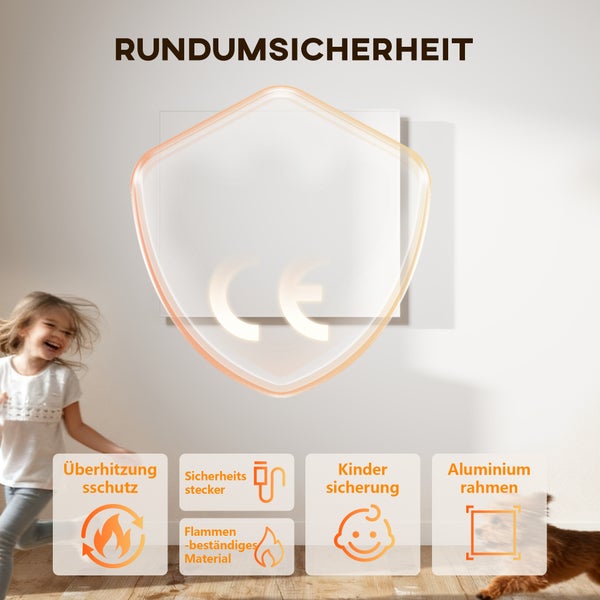 Quadratische, weiße Magnettafel mit den Maßen 60,3 cm x 70,3 cm x 1,4 cm zur Wandmontage