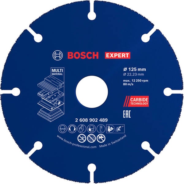 Bosch Expert Trennscheibe, 125 Millimeter Durchmesser, geeignet für verschiedene Materialien