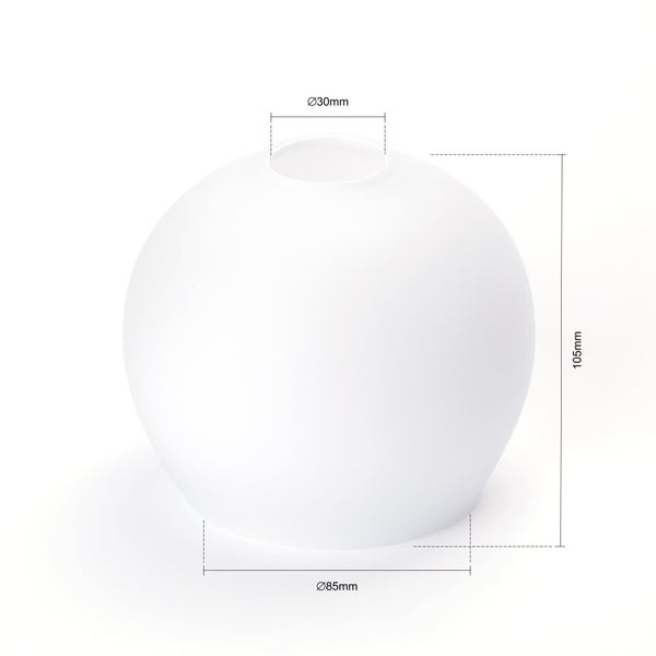 Ersatzglas weiß E14 Lochmaß Fassung ø 30mm