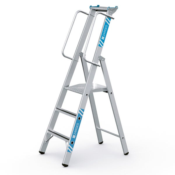 Aluminium Stufenleiter mit Haltebügel von Zarges