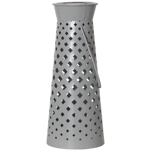 Dekorative Windlichtlaterne aus Metall mit Lochmuster