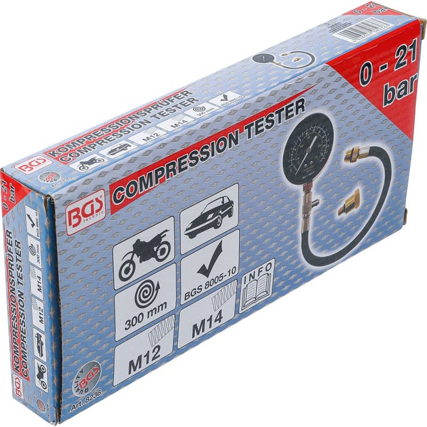 BGS Kompressionstester M12 + M14 - 8236
