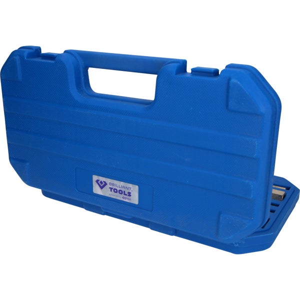 Blauer Werkzeugkoffer mit Tragegriff und Brilliant Tools Logo