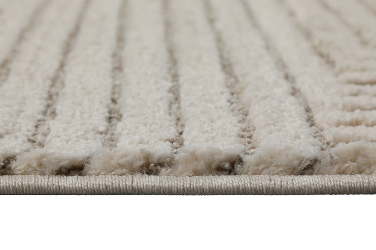 Kurzflor Teppich Creme Beige Mats WECONhome 80x150 cm