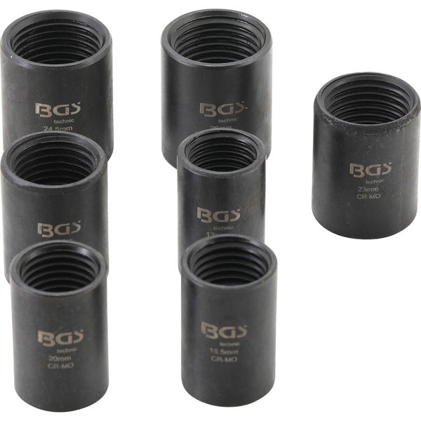 BGS Spiral-Profil-Steckschlüssel-Satz / Schraubenausdreher Antrieb Innenvierkant 12,5 mm (1/2) SW 17 - 26 mm 7tlg. - 5291