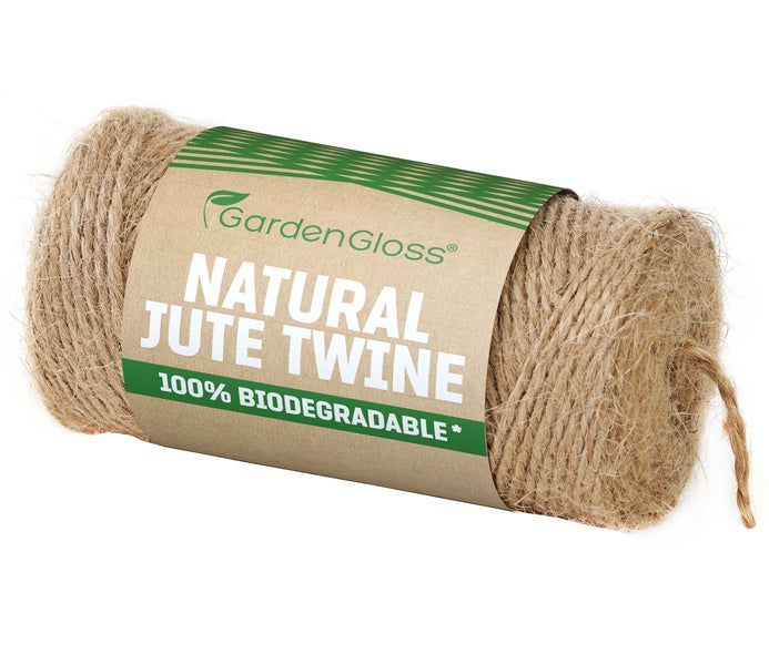 GardenGloss® Juteschnur aus Naturfaser - 100% Biologisch Abbaubar - Zweifädige Schnur für Garten, Basteln, DIY und Geschenkverpackung (300m Länge, 1mm Stärke)