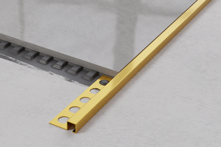 Fliesenprofil aus Metall zur Kantenverfliesung