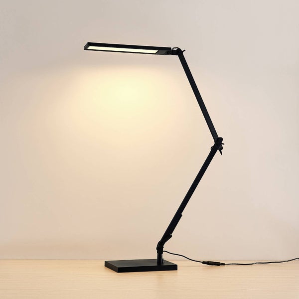 Lindby LED Tischlampe Antisa ( Touchdimmer) dimmbar (Modern) in Schwarz (1 flammig, ) - Tischleuchte Schreibtischlampe Nachttischlampe Touch Lampe Arbeitszimmerleuchte