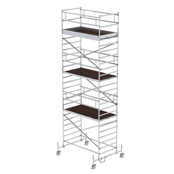 MUNK Rollgerüst mit Doppelplattform 1,35x2,45m Plattform, 8,35m AH