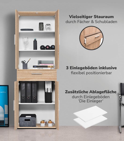 mokebo Schrank in Braun 'Der Praktische', Mehrzweckschrank oder Aufbewahrungsschrank