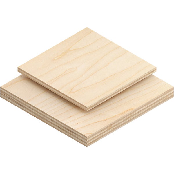 Zwei helle Holzplatten