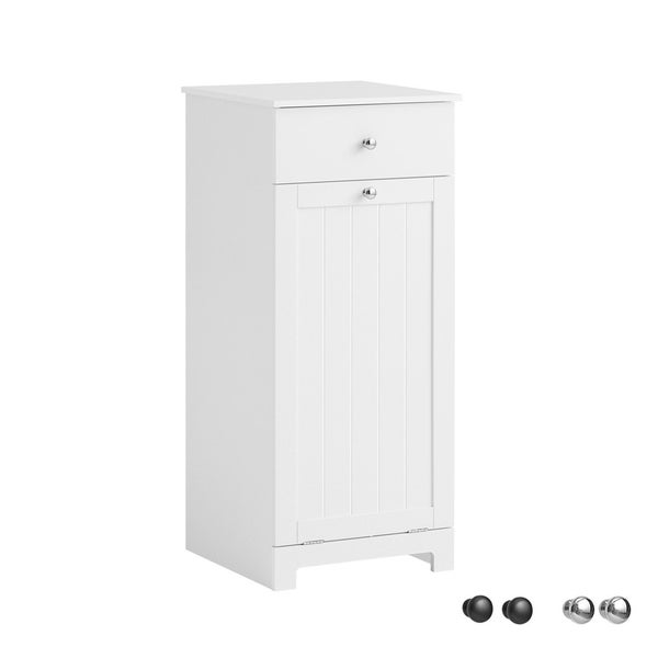 Weißer Badezimmerschrank mit Schublade und Tür