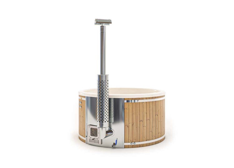 FinnTherm Badefass Stockholm Spa Edition aus Holz 2,2x2,2m
