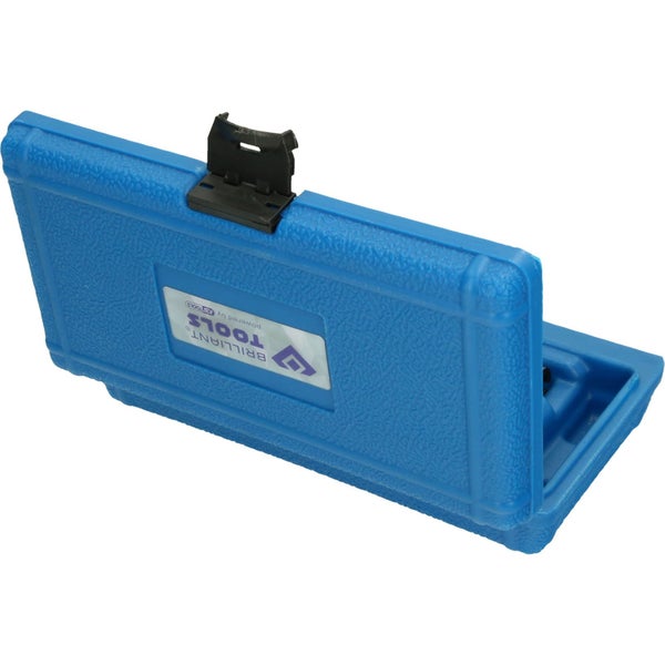 Geöffnete blaue Werkzeugkiste