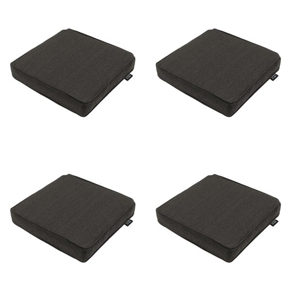 Sitzkissen, dunkelgraues Canvas Eco+ – Ca. 40x40 cm - 4er-Set