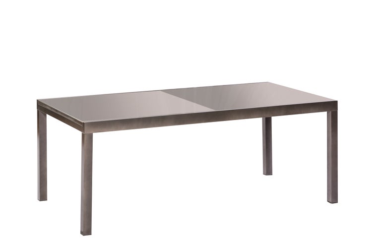 Semi Ausziehtisch, 220 (340) x 110 cm, Graphit, Aluminium