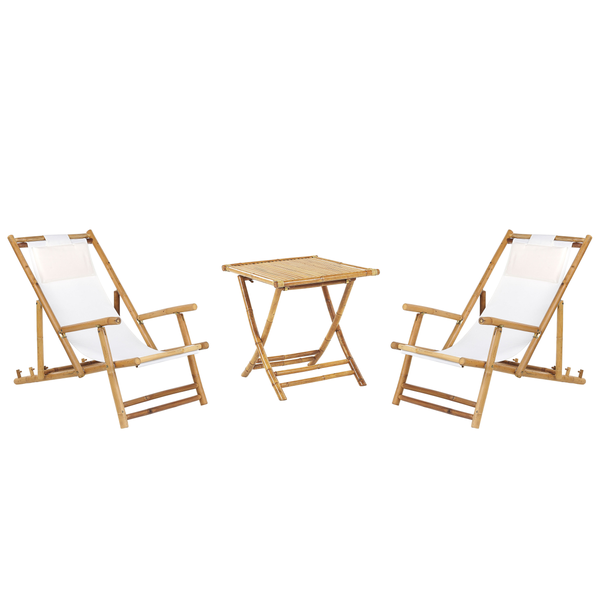 Bistro Set klappbar ATRANI/MOLISE Bambusholz Hellbraun