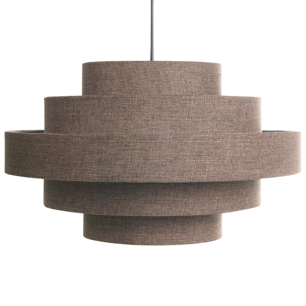 Mehrschichtige Hängeleuchte mit Stoffschirm