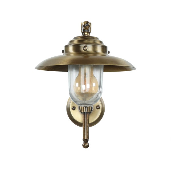 Wandleuchte mit Schirm und Glaskörper