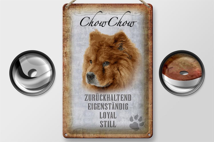 Blechschild Spruch 20x30cm Chow Chow Hund loyal Schild