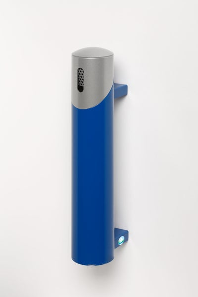 PROREGAL Robuster Wandascher 145 cm Rohrlänge Zum Einbetonieren 1,4 Liter HxBxT 51 x 10 x 17 cm Stahl Blau