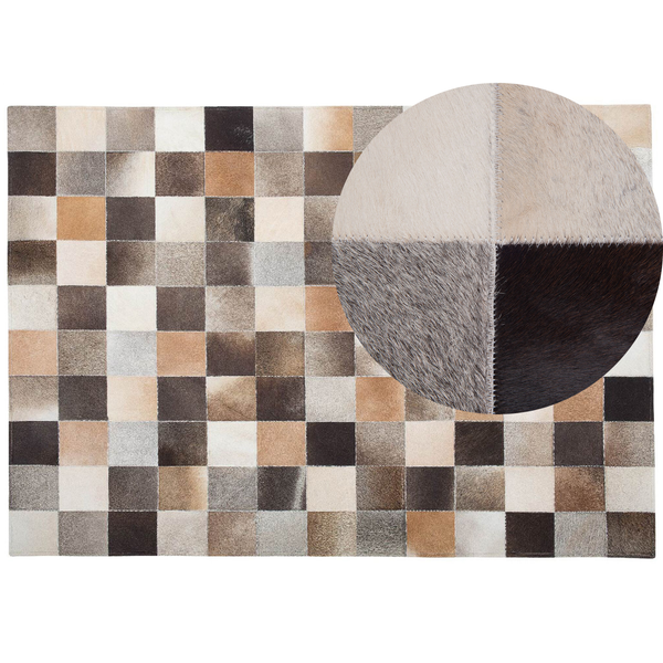 Teppich SOKE Bunt 160 x 230 cm Echtleder